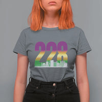 Funny Mardi Gras In Biloxi Mississippi T Shirt For Women 228 Skyline Area Code