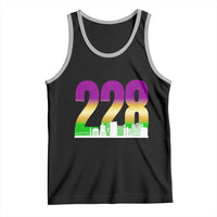 Funny Mardi Gras In Biloxi Mississippi Tank Top 228 Skyline Area Code