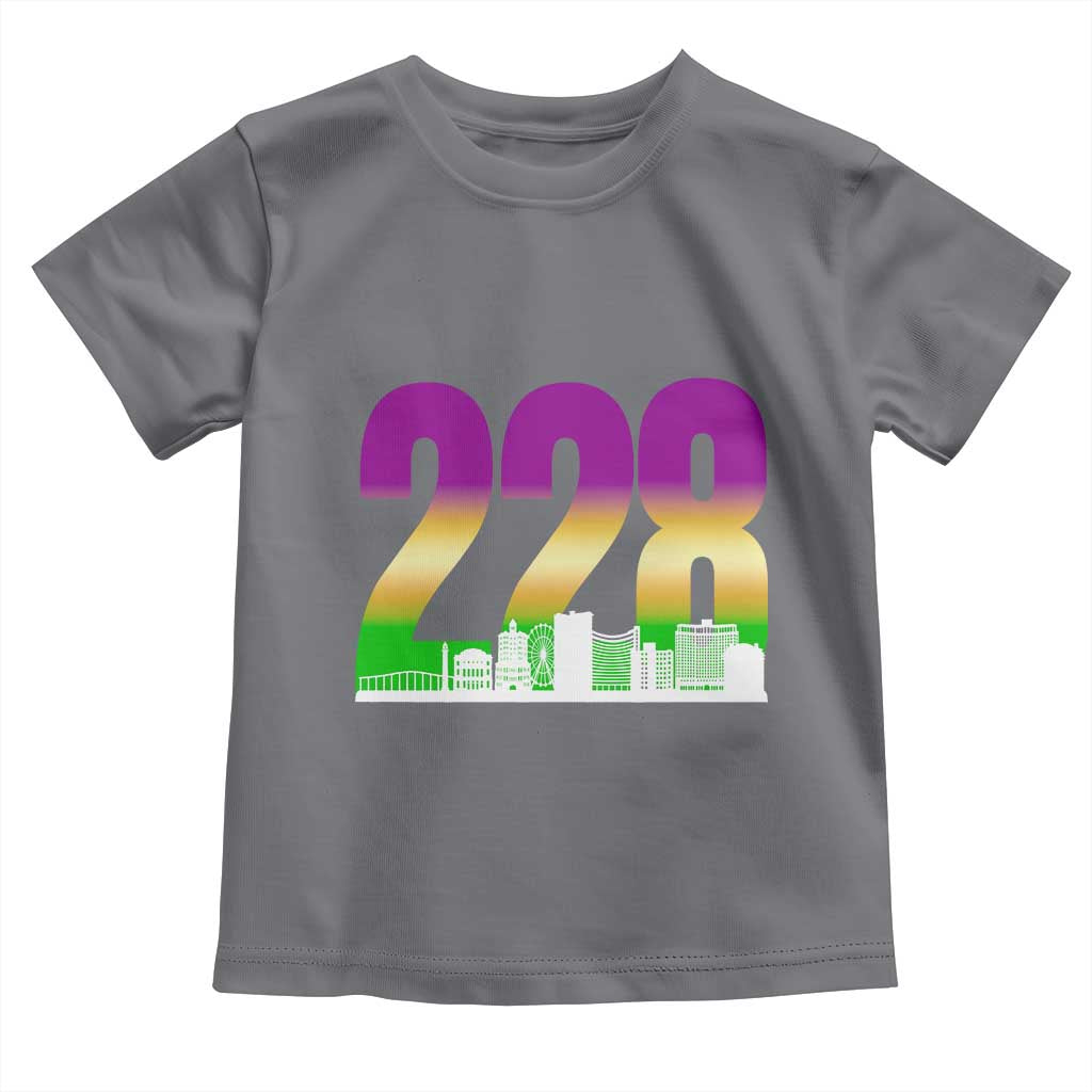 Funny Mardi Gras In Biloxi Mississippi Toddler T Shirt 228 Skyline Area Code