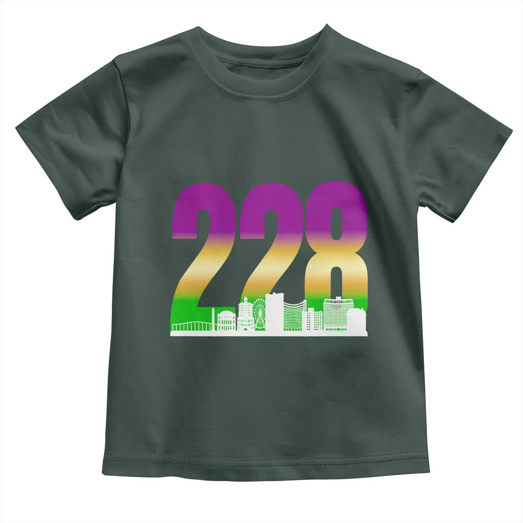 Funny Mardi Gras In Biloxi Mississippi Toddler T Shirt 228 Skyline Area Code