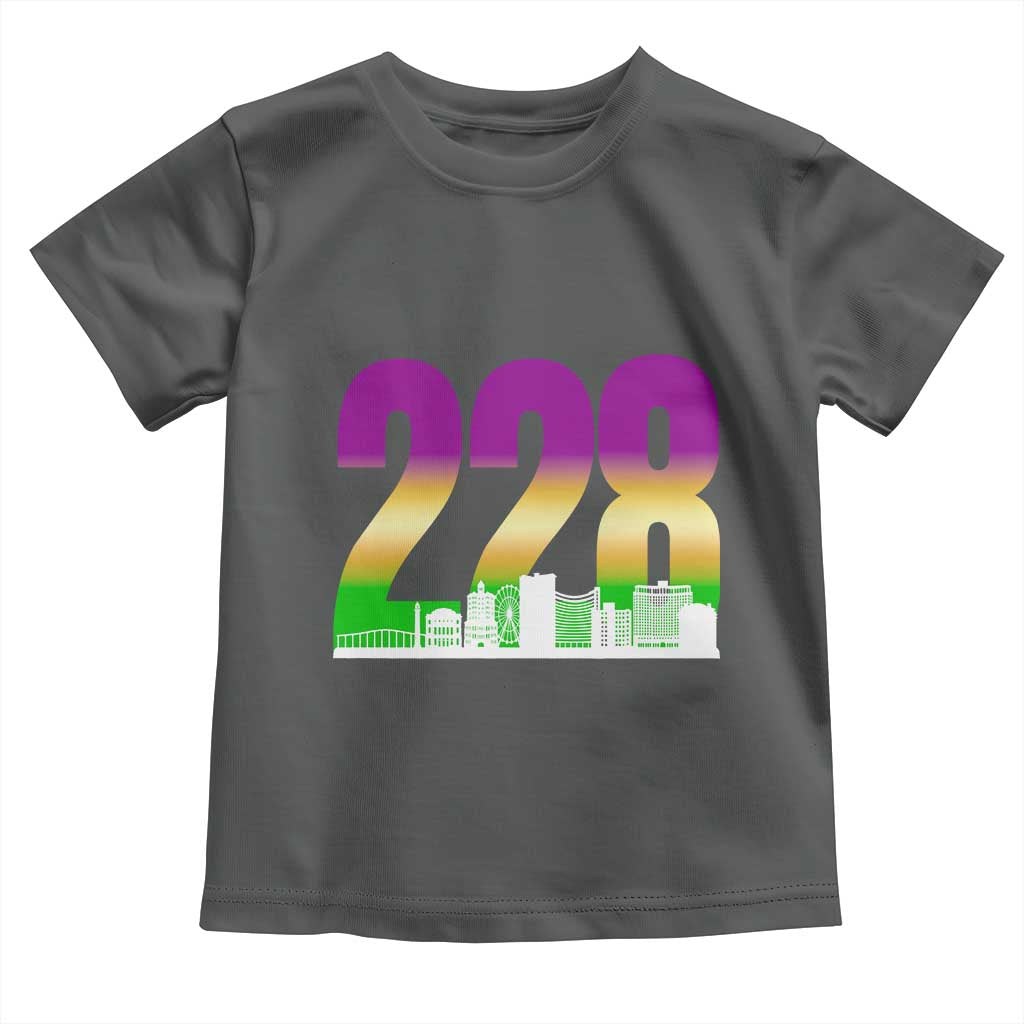 Funny Mardi Gras In Biloxi Mississippi Toddler T Shirt 228 Skyline Area Code