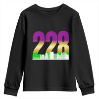 Funny Mardi Gras In Biloxi Mississippi Youth Sweatshirt 228 Skyline Area Code