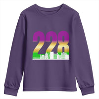 Funny Mardi Gras In Biloxi Mississippi Youth Sweatshirt 228 Skyline Area Code
