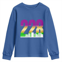 Funny Mardi Gras In Biloxi Mississippi Youth Sweatshirt 228 Skyline Area Code