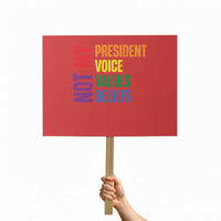 Not My President Not My Voice Not My Values Not My Beliefs Protest Sign Vintage Rainbow Text - Wonder Print Shop