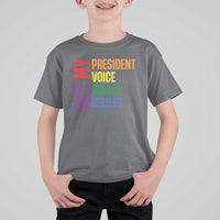 Not My President Not My Voice Not My Values Not My Beliefs T Shirt For Kid Vintage Rainbow Text