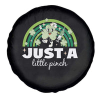 Funny St Patrick's Day Nurse Spare Tire Cover Just A Little Pinch Rainbow Shamrock