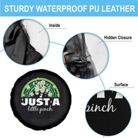 Funny St Patrick's Day Nurse Spare Tire Cover Just A Little Pinch Rainbow Shamrock