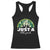 Funny St Patrick's Day Nurse Racerback Tank Top Just A Little Pinch Rainbow Shamrock