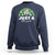 Funny St Patrick's Day Nurse Sweatshirt Just A Little Pinch Rainbow Shamrock