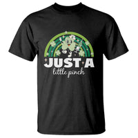 Funny St Patrick's Day Nurse T Shirt Just A Little Pinch Rainbow Shamrock