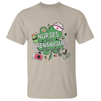 Funny St Patrick's Day Nurse T Shirt Nurses Love Shenanigans Nurse Life Shamrock