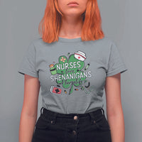 Funny St Patrick's Day Nurse T Shirt For Women Nurses Love Shenanigans Nurse Life Shamrock