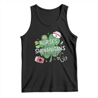 Funny St Patrick's Day Nurse Tank Top Nurses Love Shenanigans Nurse Life Shamrock
