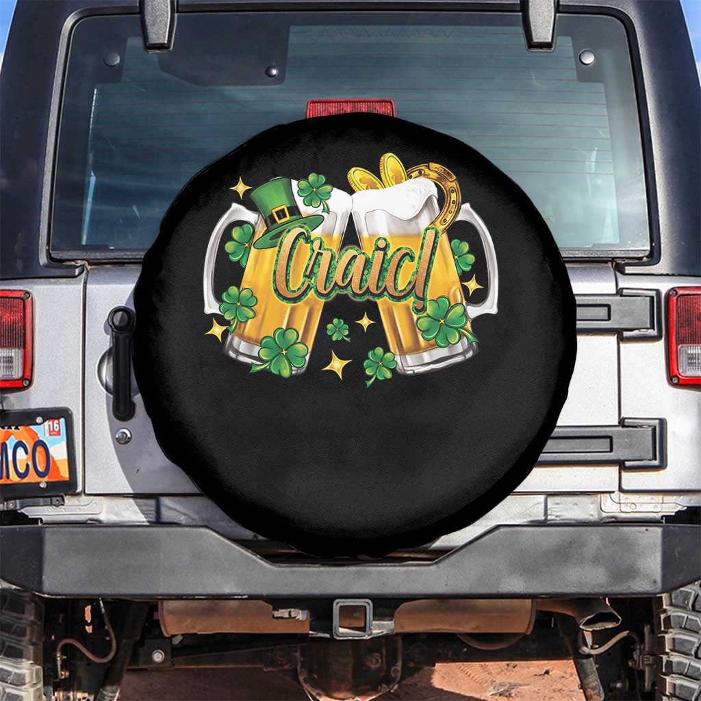 Funny St Patrick's Day Irish Beer Drinking Craic Spare Tire Cover