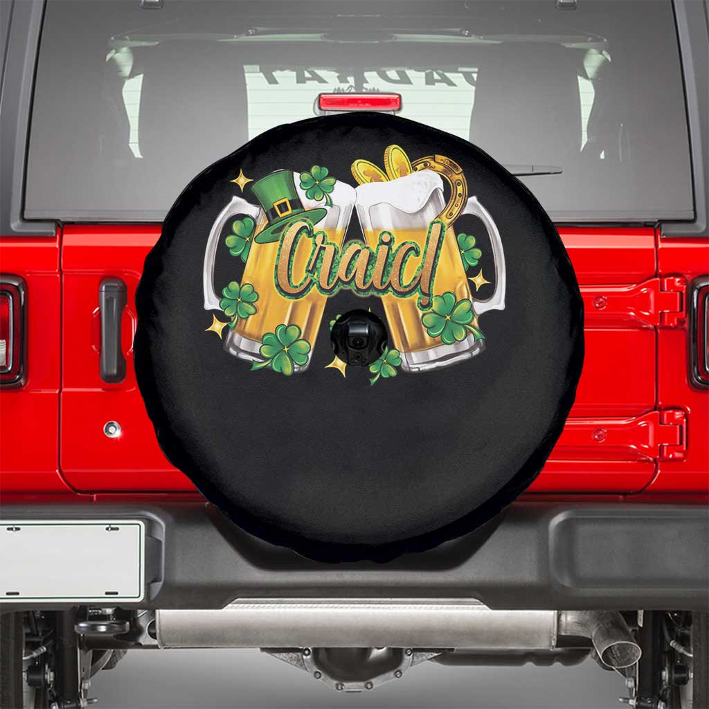 Funny St Patrick's Day Irish Beer Drinking Craic Spare Tire Cover