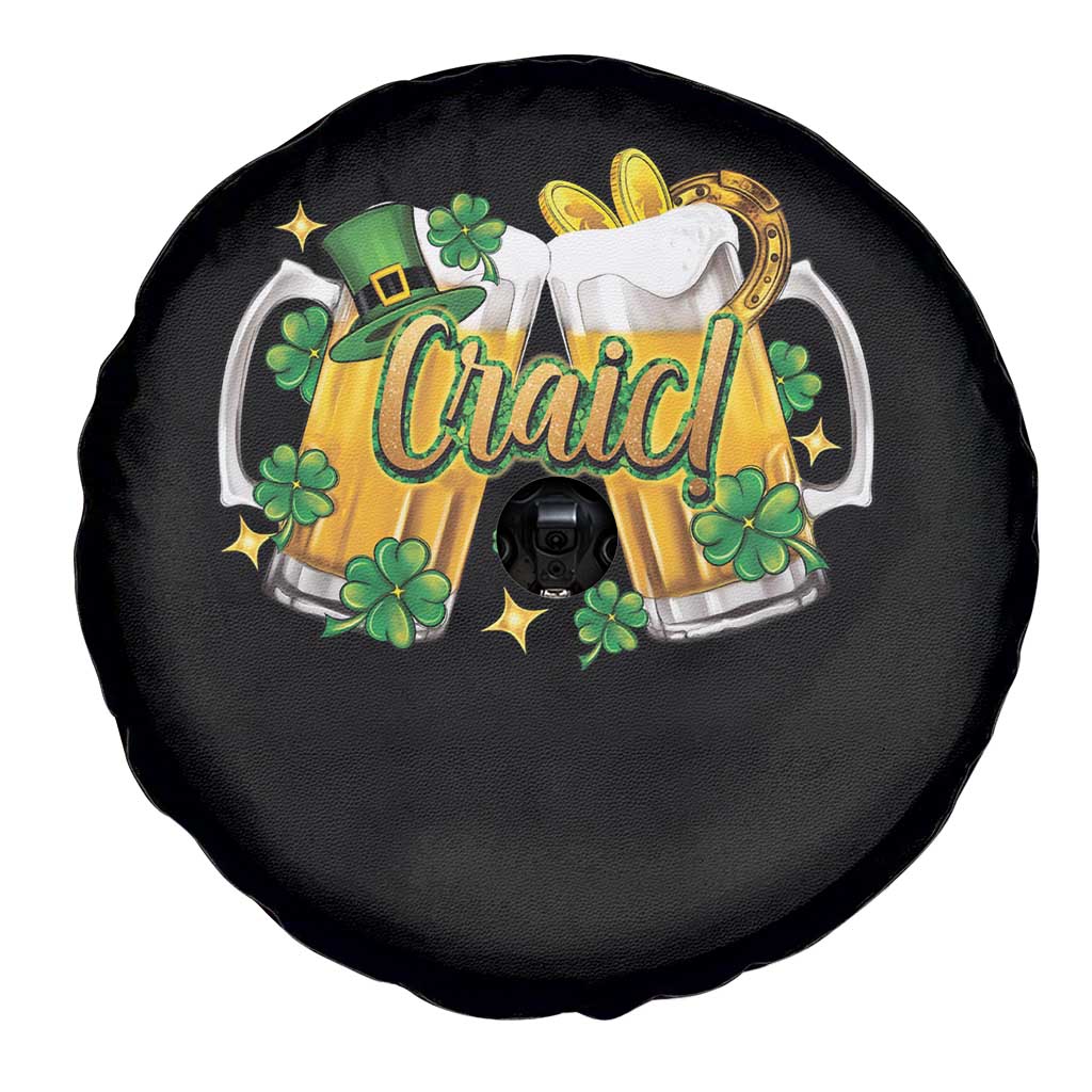 Funny St Patrick's Day Irish Beer Drinking Craic Spare Tire Cover