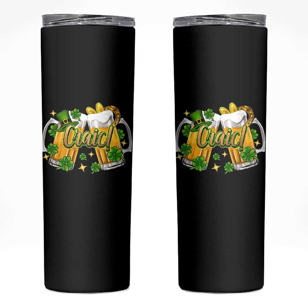 Funny St Patrick's Day Irish Beer Drinking Craic Skinny Tumbler - Wonder Print Shop