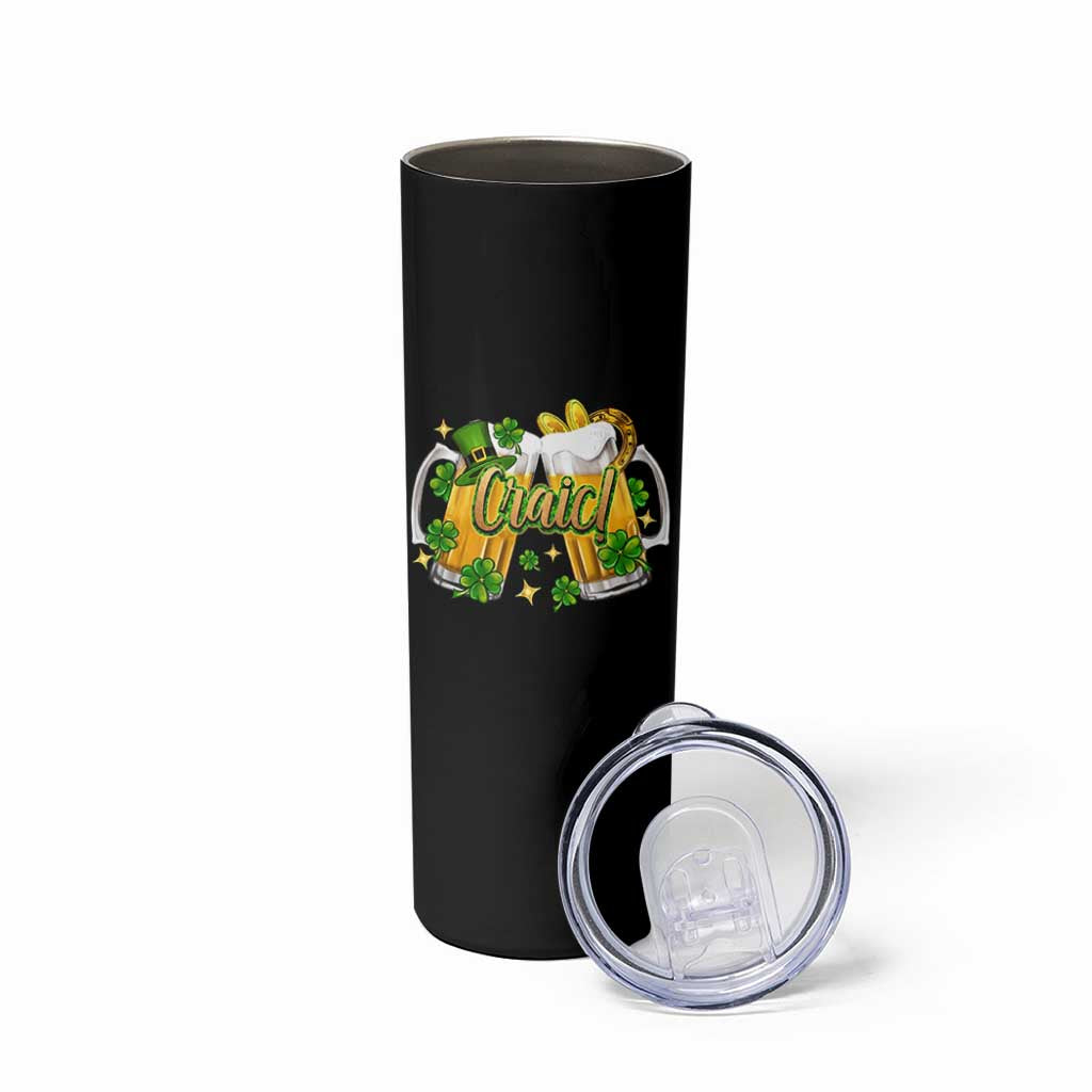 Funny St Patrick's Day Irish Beer Drinking Craic Skinny Tumbler - Wonder Print Shop