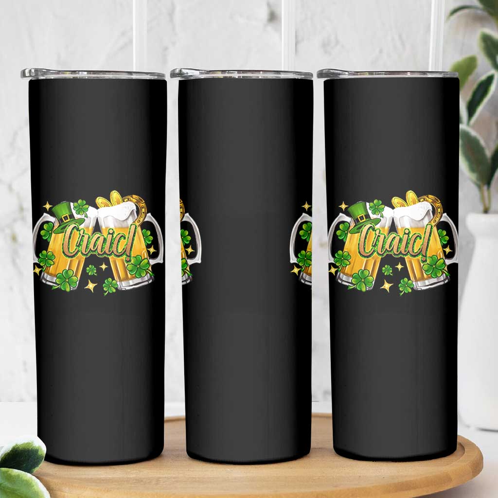 Funny St Patrick's Day Irish Beer Drinking Craic Skinny Tumbler - Wonder Print Shop