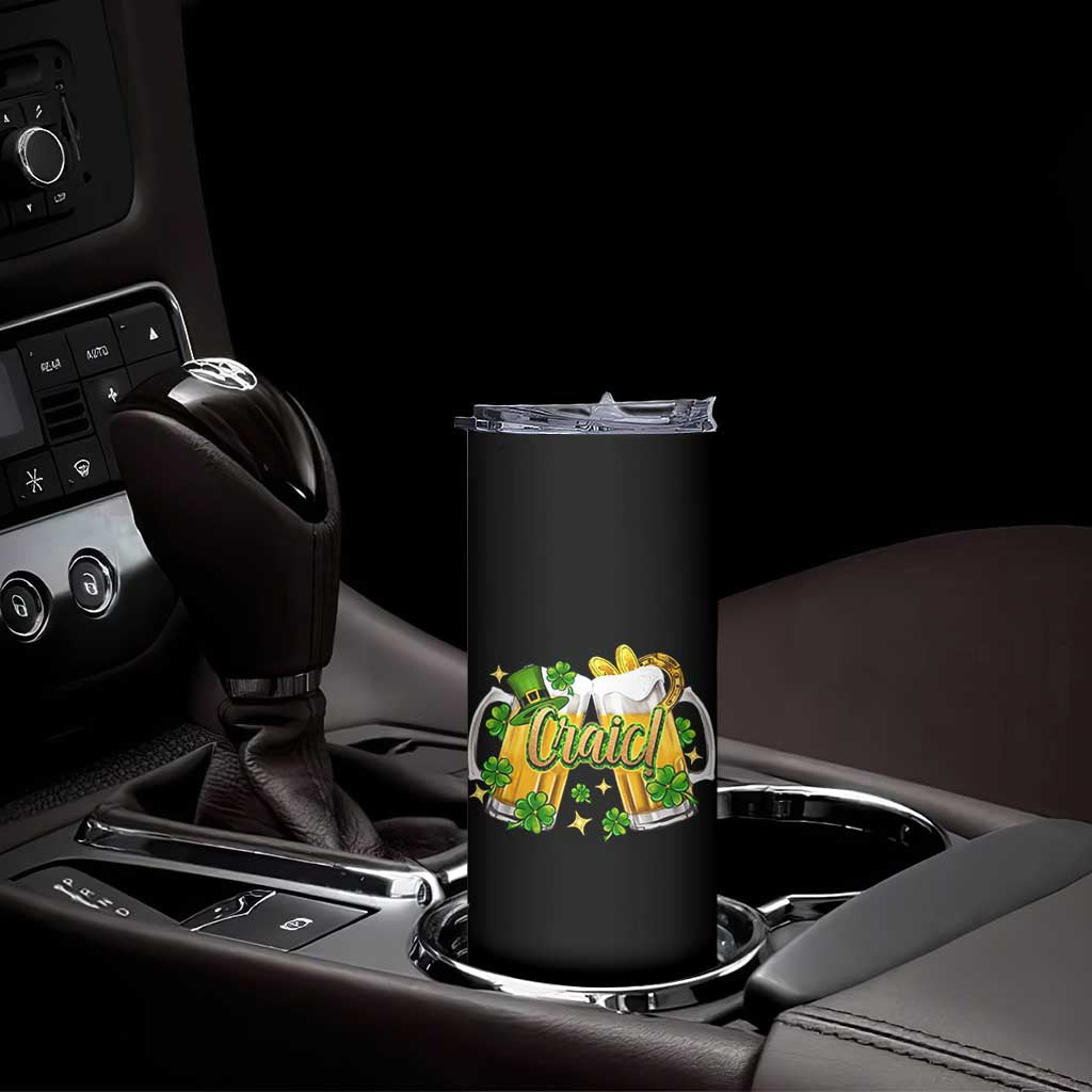 Funny St Patrick's Day Irish Beer Drinking Craic Skinny Tumbler - Wonder Print Shop