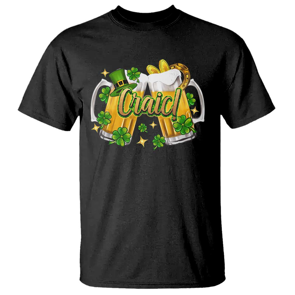 Funny St Patrick's Day Irish Beer Drinking Craic T Shirt