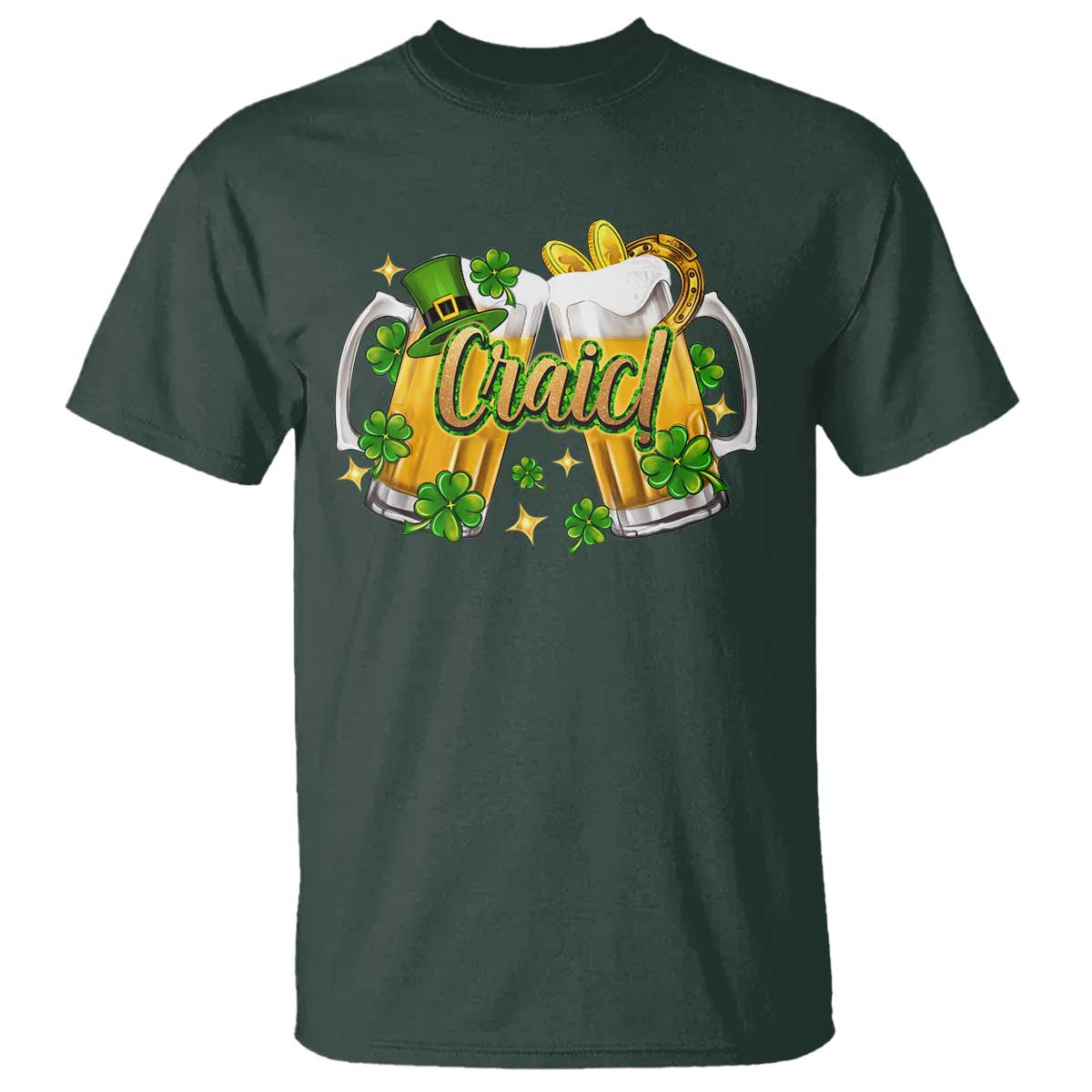 Funny St Patrick's Day Irish Beer Drinking Craic T Shirt