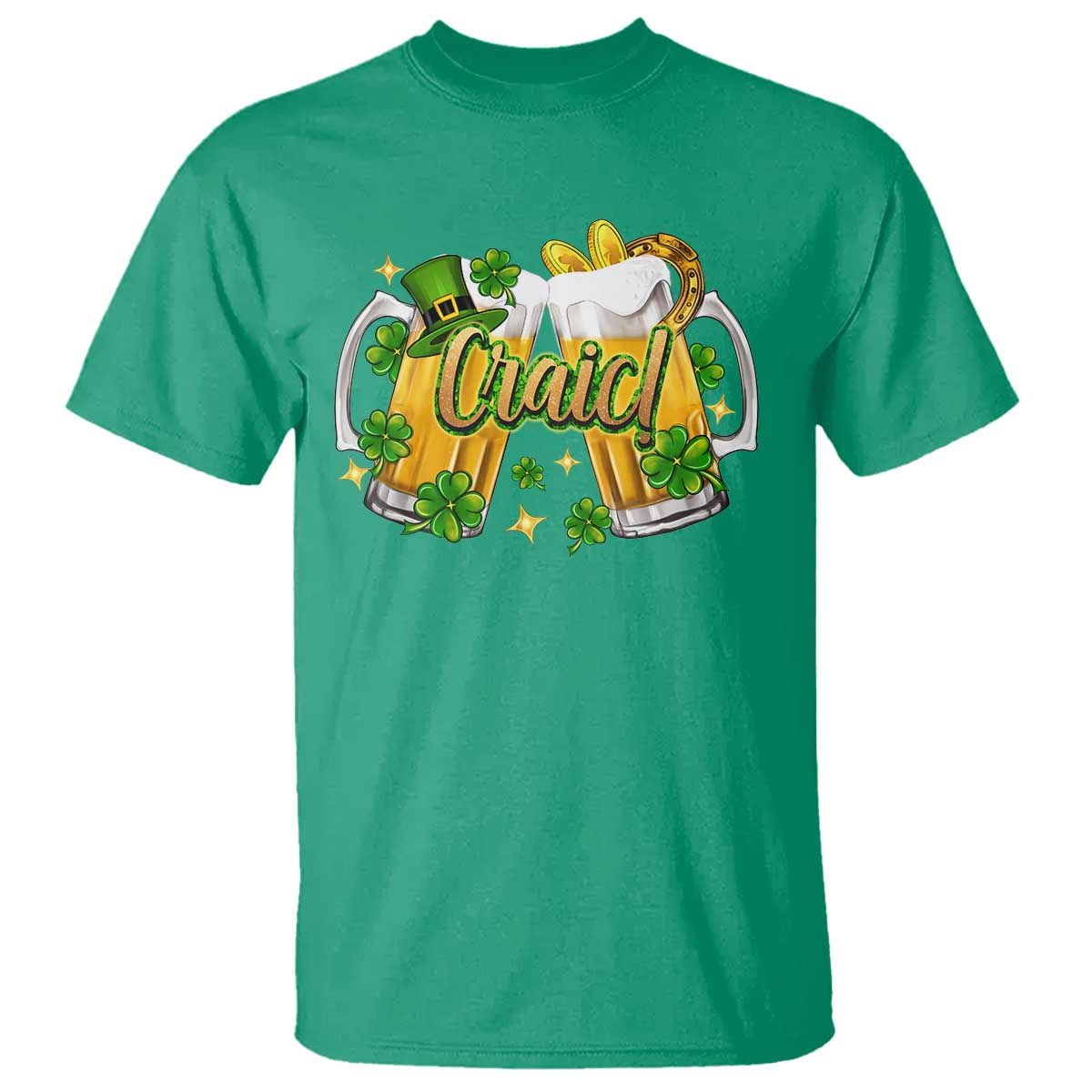 Funny St Patrick's Day Irish Beer Drinking Craic T Shirt