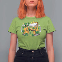 Funny St Patrick's Day Irish Beer Drinking Craic T Shirt For Women