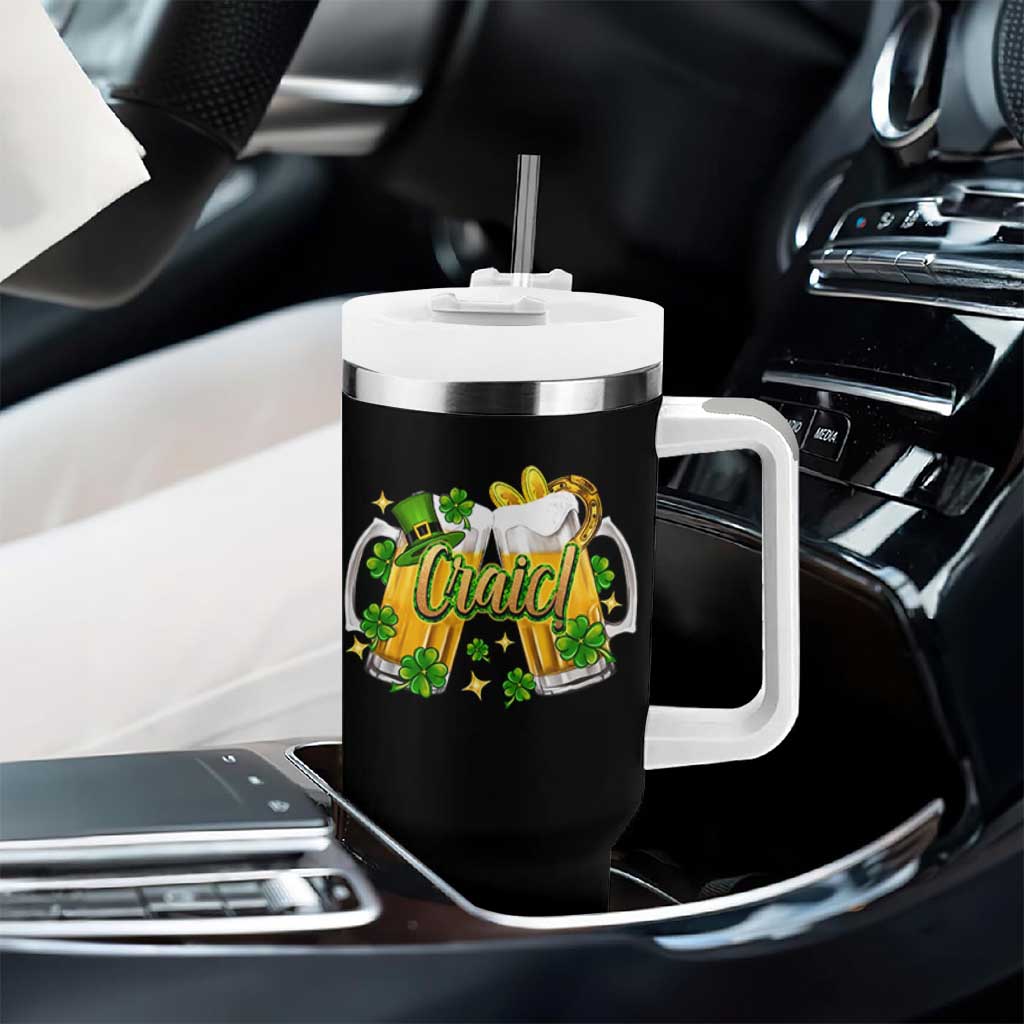 Funny St Patrick's Day Irish Beer Drinking Craic Tumbler With Handle - Wonder Print Shop