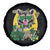 Funny St Patrick's Day Racoon Spare Tire Cover Kiss Me I'm Feral Horseshoe Shamrock