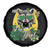 Funny St Patrick's Day Racoon Spare Tire Cover Kiss Me I'm Feral Horseshoe Shamrock