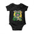 Funny St Patrick's Day Racoon Baby Onesie Kiss Me I'm Feral Horseshoe Shamrock