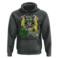 Funny St Patrick's Day Racoon Hoodie Kiss Me I'm Feral Horseshoe Shamrock