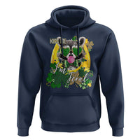 Funny St Patrick's Day Racoon Hoodie Kiss Me I'm Feral Horseshoe Shamrock