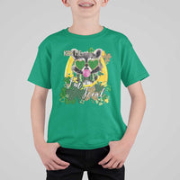 Funny St Patrick's Day Racoon T Shirt For Kid Kiss Me I'm Feral Horseshoe Shamrock