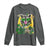Funny St Patrick's Day Racoon Long Sleeve Shirt Kiss Me I'm Feral Horseshoe Shamrock