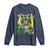 Funny St Patrick's Day Racoon Long Sleeve Shirt Kiss Me I'm Feral Horseshoe Shamrock