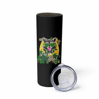 Funny St Patrick's Day Racoon Skinny Tumbler Kiss Me I'm Feral Horseshoe Shamrock