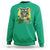 Funny St Patrick's Day Racoon Sweatshirt Kiss Me I'm Feral Horseshoe Shamrock