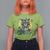 Funny St Patrick's Day Racoon T Shirt For Women Kiss Me I'm Feral Horseshoe Shamrock