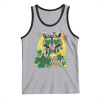 Funny St Patrick's Day Racoon Tank Top Kiss Me I'm Feral Horseshoe Shamrock