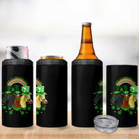 Funny St Patrick's Day Horse 4 in 1 Can Cooler Tumbler Happy St Horsetrick's Day Shamrock