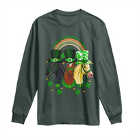 Funny St Patrick's Day Horse Long Sleeve Shirt Happy St Horsetrick's Day Shamrock
