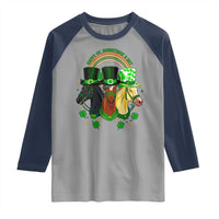 Funny St Patrick's Day Horse Raglan Shirt Happy St Horsetrick's Day Shamrock
