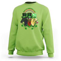 Funny St Patrick's Day Horse Sweatshirt Happy St Horsetrick's Day Shamrock
