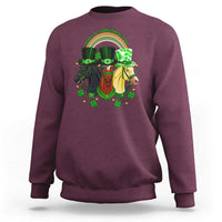 Funny St Patrick's Day Horse Sweatshirt Happy St Horsetrick's Day Shamrock