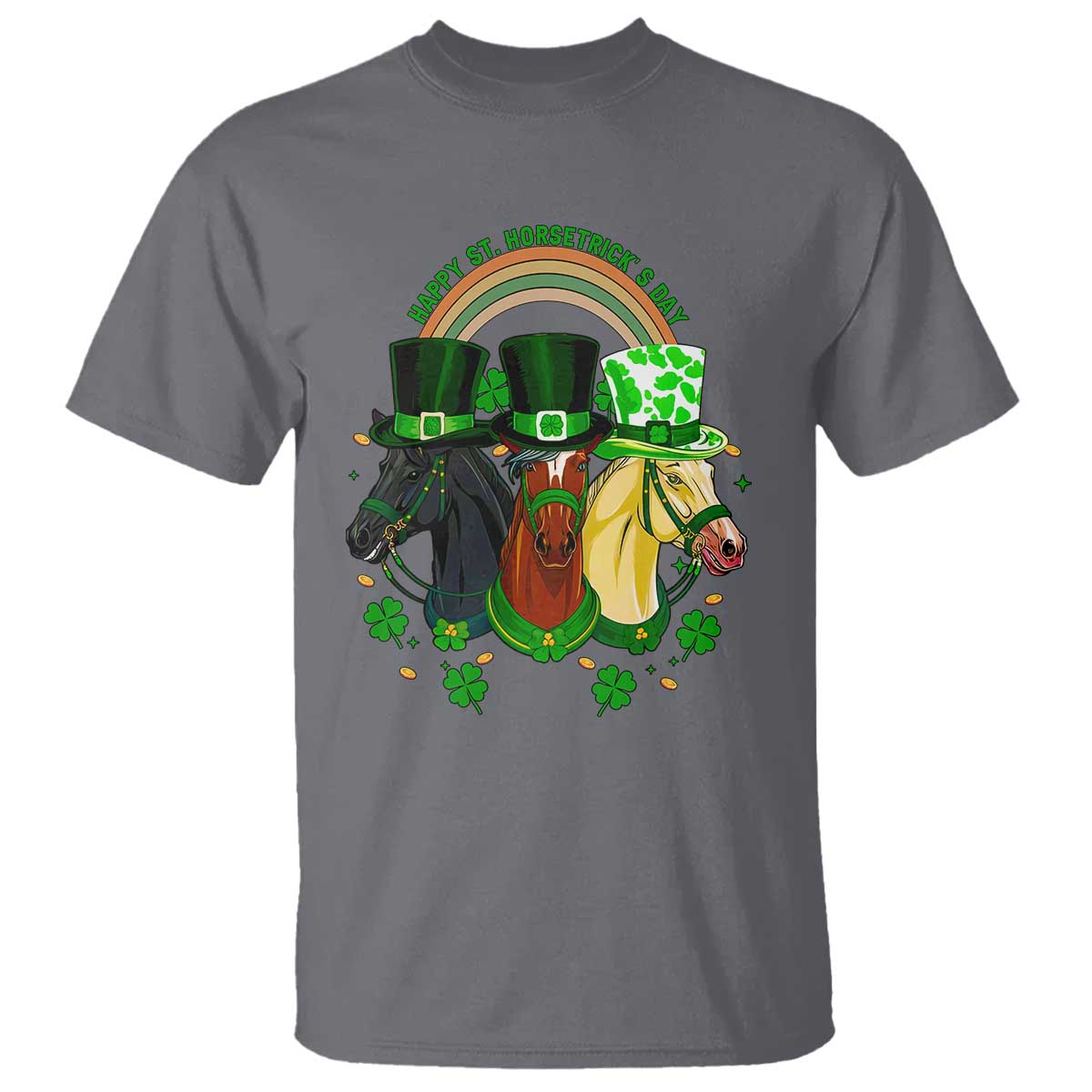 Funny St Patrick's Day Horse T Shirt Happy St Horsetrick's Day Shamrock