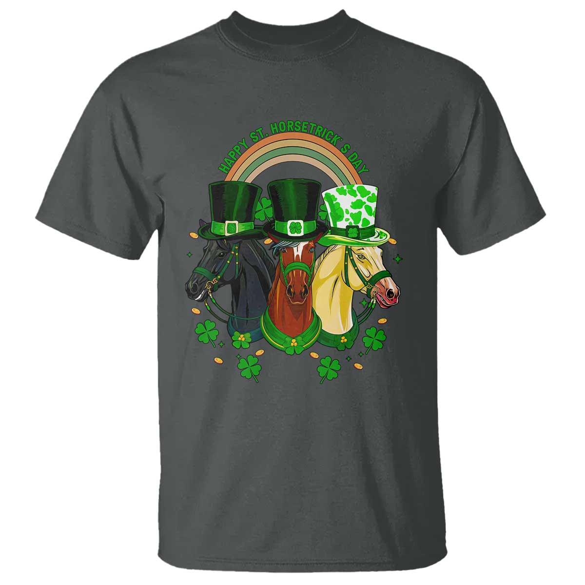 Funny St Patrick's Day Horse T Shirt Happy St Horsetrick's Day Shamrock