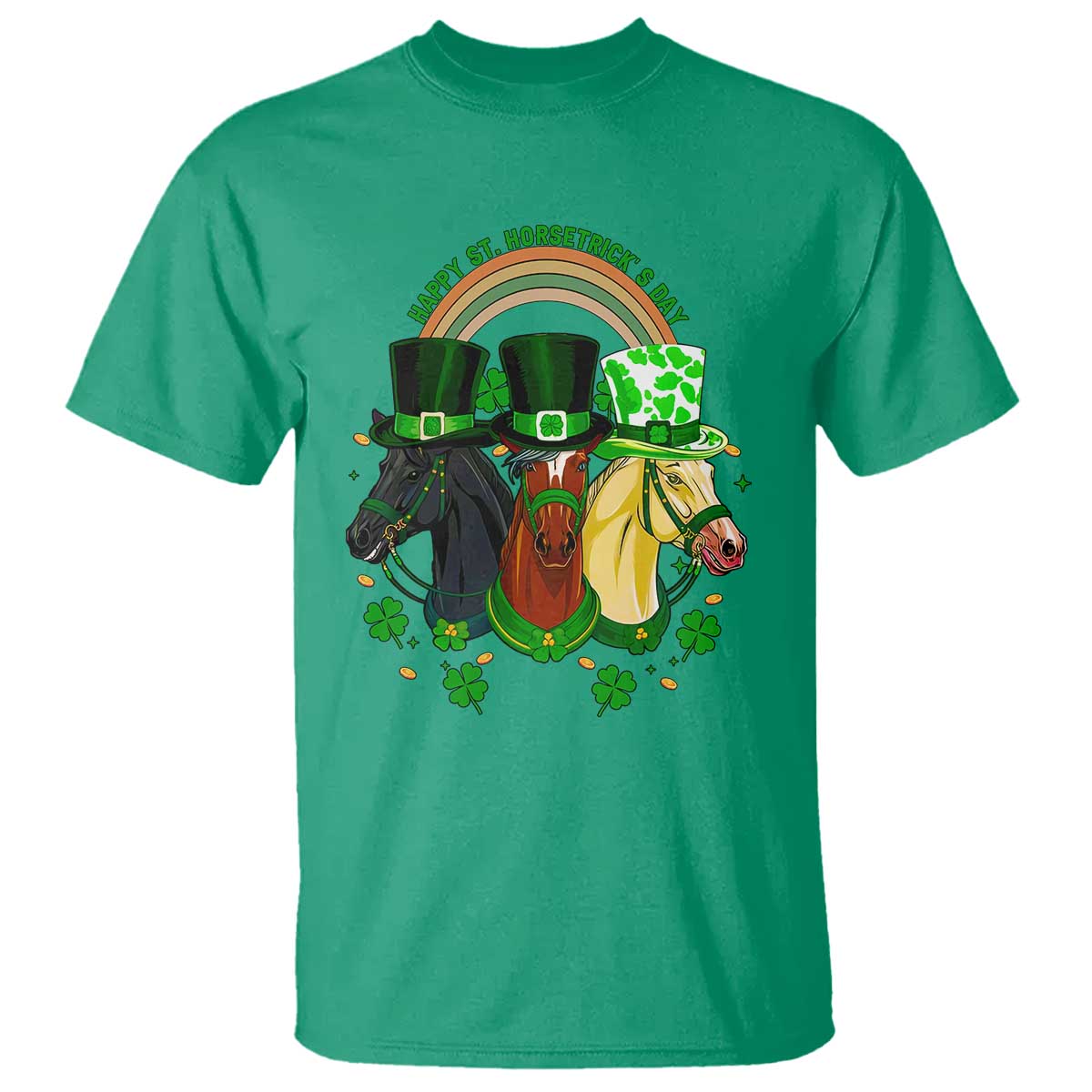 Funny St Patrick's Day Horse T Shirt Happy St Horsetrick's Day Shamrock